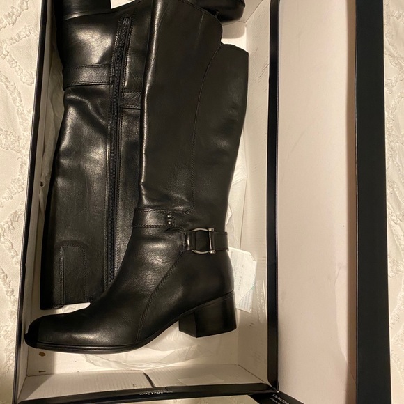 Black Leather Boots /Black Dane Black Leather Boot - Picture 6 of 8